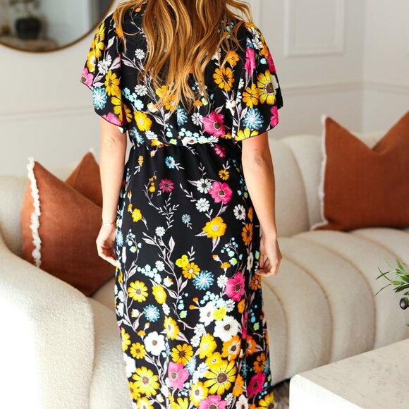 New Midi Floral Print Dress -Size Small - Picture 10 of 10